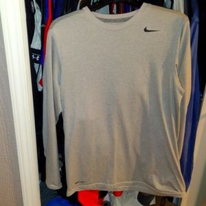 Nike Dri-Fit S Men's Long Sleeve Grey